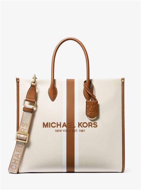 michael kors canvas bags|mirella large canvas tote bag.